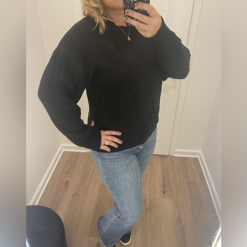 NWT black sweater size large